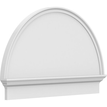 Ekena Millwork Half Round Smooth Architectural Grade PVC Combination Pediment, 40"W x 26-3/4"H x 2-3/4"P PEDPC040X270HRO00
